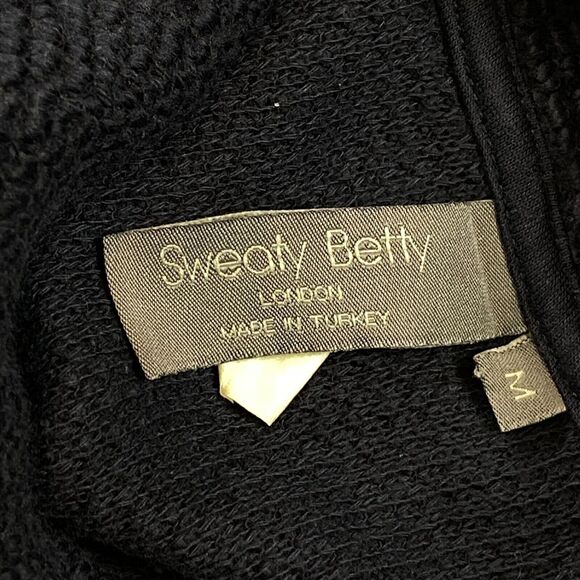 Sweaty Betty Sweatshirt Womens Navy US 8-10 Boucle Funnel Neck Cropped Pullover - Picture 6 of 16